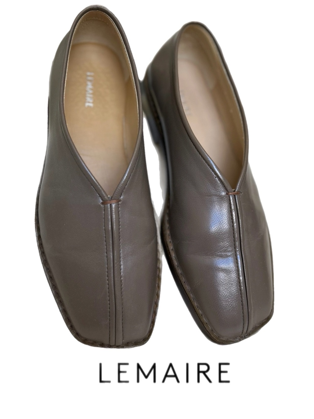 Lemaire Women’s Piped Slipper Loafer in Misty Mauve Size 7 or 37